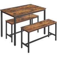 Conjunto de Mesa de Comedor y Sillas Juego de 3 Piezas Mesa de 70 x 110 x 75cm - details 0