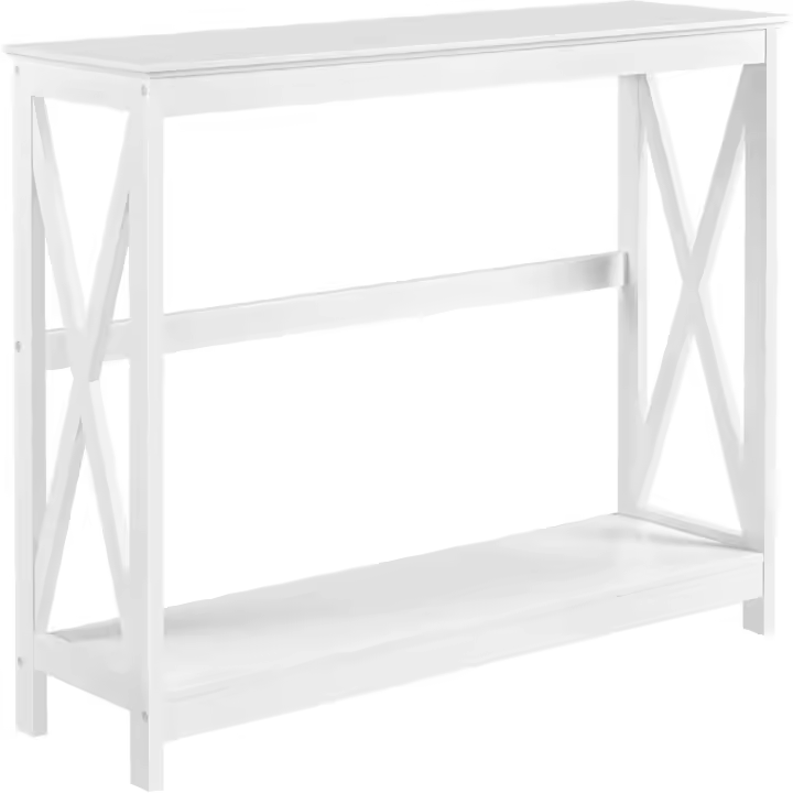 Recibidor Consola Recibidor Estrecha Recibidor Auxiliar Forma X para Salón Pasillo Blanca 1015x30x81cm - 1