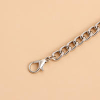 Collar con colgante de calavera de hip-hop exagerado para mujer, cadena de borla de Metal de hip-hop, cadena de clavícula - details 4