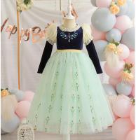 Disfraz de princesa Anna verde para niñas pequeñas, disfraz de Halloween, vestido elegante para fiesta de cumpleaños, vestido de carnaval - details 14