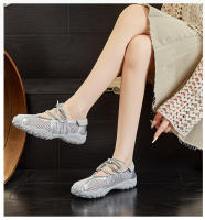 Nuevos zapatos Mary Jane de malla transpirable blanca, zapatos casuales de alta gama para mujer, zapatos de moda. - details 22