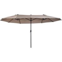 Parasol Doble para Jardín Sombrilla Gigante Anti UV con Manivela Tamaño 4,55x2,65x2,38 m Color Gris - details 27