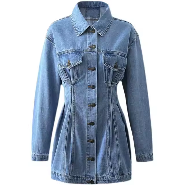 Vestido de mezclilla para mujer Mini vestido de jeans femenino - 1