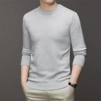 Suéter de color sólido de manga larga con cuello redondo para hombre de 7 colores Top suave, cálido y cómodo con - details 12