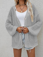 Suéteres de manga larga con cuello en V para mujer, cárdigan ligero bohemio, abrigo femenino, ropa de calle, otoño e invierno, 2023 - details 7