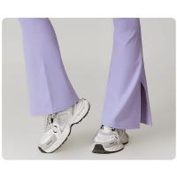 Botas de cintura alta con logotipo personalizado, pantalones acampanados para mujer, elásticos, transpirables, para gimnasio, fitness, baile, leggings de entrenamiento - details 5