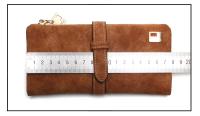 Cartera de cuero nobuk con cordón para mujer, Cartera de diseño largo con cremallera, dos pliegues, más colores, gran oferta, 20 - details 10