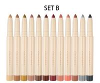 Juego de lápices para sombra de ojos, 12 piezas, maquillaje mate, resistente al agua, barra abrillantadora, crayón, MOCA del desierto, color Beige y dorado - details 5
