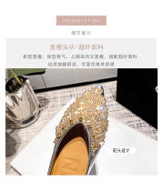 Zapatos de punta para mujer, planos, nuevos de primavera y otoño, zapatos de boca ligera plateada, suela suave para mujer de talla grande, zapatos de dama. - details 4