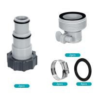 Kit de adaptador de manguera para piscina, 2 tipos de conector de manguera para bomba de piscina para mangueras de 1,5 y 1,25 pulgadas para piezas de repuesto de piscinas sobre el suelo - details 1