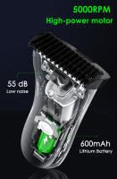 Cortapelos eléctrico profesional para hombre, maquinilla de afeitar inalámbrica, silenciosa, resistente al agua, húmedo/seco - details 11