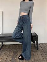 Pantalones holgados de pierna ancha informales para mujer, vaqueros holgados de cintura alta Retro Harajuku - details 13