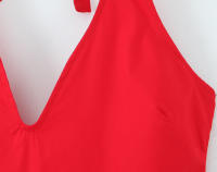 Ropa de mujer de estilo europeo y americano nueva, estilo francés, elegante vestido de tirantes medio y largo con cuello colgante en la cintura - details 5