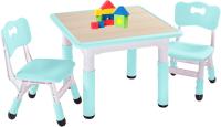 Juego de Mesa y Sillas Ajustables para Niños Fácil de Limpiar Aprobado por CPC y CE Azul - details 20