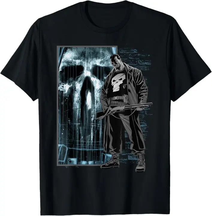 Comics Retro Classic The Punisher Bullet Storm - Camiseta con calavera - 1