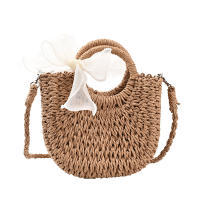 Bandolera tejida de paja para mujer, hecho a mano Bolso pequeño, bolso bohemio de playa de ratán, Verano - details 17
