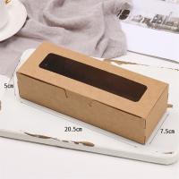 Cajas de macarrón con ventana de exhibición transparente, contenedor de macarrones o Kit de caja de embalaje para Postres de Chocolate y pasteles B, 25 piezas - details 3