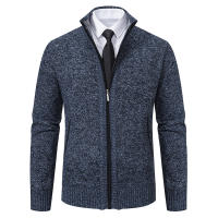 Jerséis de cuello alto a la moda para hombre, suéter grueso de lana para otoño e invierno, prendas de punto informales sólidas, Tops cálidos con cuello redondo para hombre - details 1