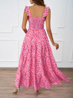 202025 Vestido largo de fiesta de vacaciones en la playa sin espalda con punto ondulado a la moda de verano para mujer - details 7