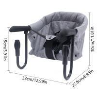 Asiento de mesa plegable para bebé, desmontable y portátil, con gancho en la silla con bolsa de almacenamiento, tronas altas - details 1
