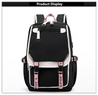 Mochila para Niñas  Mochila de Día al Aire Libre con Puerto de Carga USB 21 Litros Negro Rosa - details 18