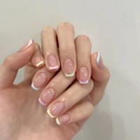 Caja de 24 piezas uñas removibles estilo corto parches uñas postizas uñas tabletas - details 12