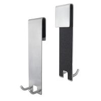 Gancho trasero para puerta de ducha de acero inoxidable, resistente al óxido, sin perforaciones, toallero para puerta de vidrio, colgador de albornoz antideslizante Simple - details 10