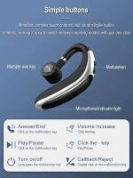 Auriculares inalámbricos K20 con Bluetooth, dispositivo de audio con micrófono HD, rotación de 180 °, oreja izquierda/derecha, Universal, para negocios, deporte, música, conductor de coche - details 6