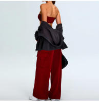 Otoño Invierno nuevo Yoga mujeres elástico de cintura alta pierna recta deportes Casual acampanado Cargo Fitness pantalones largos - details 19