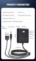 Receptor de Audio con Bluetooth 5,4 para coche, adaptador de música estéreo HiFi AUX de 3,5mm, compatible con reproducción de disco en U USB, con micrófono para altavoz con cable - details 9