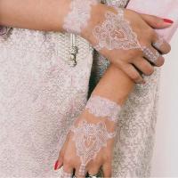 Cara marrón rojo pluma muñeca cuello herramienta de belleza tatuajes temporales encaje tatuajes falsos Henna tatuaje pegatinas flor tatuajes falsos - details 12