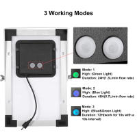 Bomba de aire para pecera oxigenador de energía Solar de 5W con batería de respaldo de 2400mAh 3 modos con 2 aireadores de pesca para estanque Solar Aiar Stone - details 0