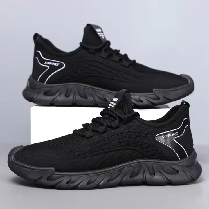 Zapatillas Deportivas de Malla Transpirable para Hombres Calzado de Estilo Casual de Primavera-Verano Douyin Zapatillas Grandes Tallas de Moda en Al por Mayor - 1