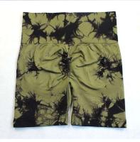 Nuevos pantalones cortos de yoga teñidos anudados, monos de mujer, monos deportivos de punto sin costuras para correr al aire libre, pantalones elásticos de cintura alta con - details 6