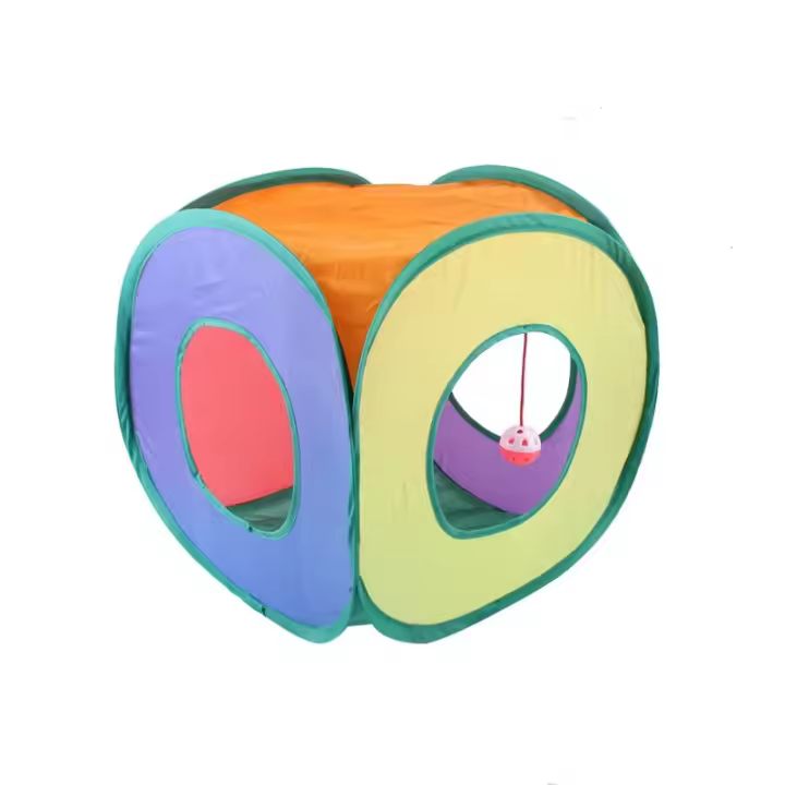 Túnel de Gato Práctico Juguete de Tubo Plegable Arcoiris para Exercicio y Ocultación de Cachorros y Gatos Uso Interior y Exterior - 1