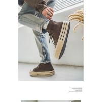 Zapatillas de Skate de Cuero Gamuza Altas Comodas para Hombres y Mujeres con Plataforma de Elevación - details 17