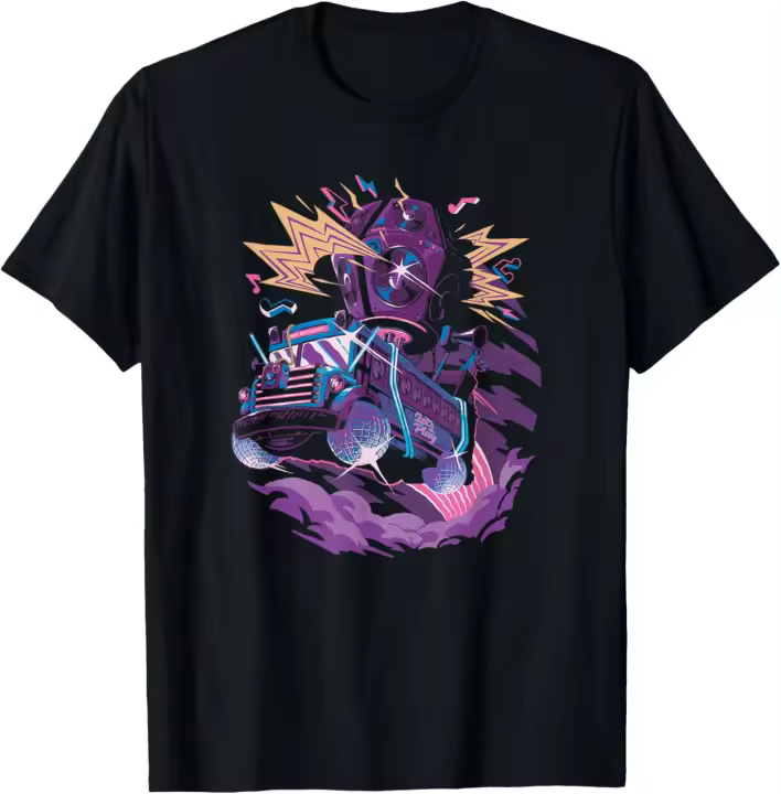 Camiseta con diseño de relámpago retro volador de Battle Bus - 1