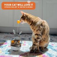 ATUBAN Interactive Cat Feeder Toy,Treat Dispenser Exercise Toys,Feeding Food Toy Dispenser,Car Indoors- Sounding Bell cat tower - details 3