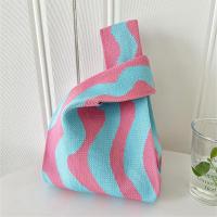 Bolsos de punto a rayas hechos a mano, bolsos de compras, bolso de mano, bolso de muñeca, moda - details 7