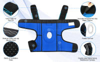 Rodillera piezas con estabilizadores laterales y almohadillas de Gel para rótula, soporte de rodilla de compresión ajustable, alivio del dolor articular, 1 unidad - details 2