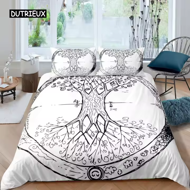 Juego de Fundas de Dormitorio 'Arbol de la Vida' Escenografía Natural Ramas Botánicas - 1