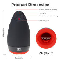 Masturbador masculino Copa de Silicona Intima Calentamiento Automático Vibrador Herramientas de Entrenamiento de Pene para Adultos - details 1