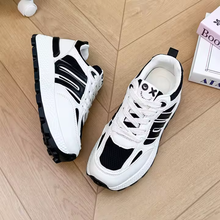 Xiyin zapatilla de deporte femenina 2025 primavera nueva comodidad de moda partido Casual y ligero zapatos de papá mujer J6118 - 1