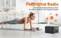 Reproductor de CD portátil con altavoces duales, reproductor de CD recargable Bluetooth,Boombox reproductor de CD con Radio FM, reproduce CD/disco MP3/USB/TF, Conector de auriculares, cargador incluido - details 2