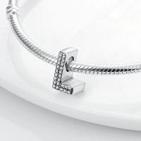 LAZA-abalorio de plata de ley 925 con 26 letras del alfabeto, abalorio de A-Z con nombre, compatible con Pulsera Original, collar, colgante, regalo de joyería - details 69