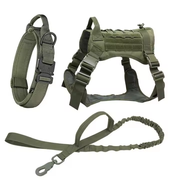 Correa Táctica para Perros Gran Collar con Correa de Disposición Militar para Perros de Todas las Sizes Chaleco de Entrenamiento para Mascotas - 1