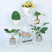 Soporte planta 6 niveles interiores y exteriores, estante macetas múltiples plantas, soporte planta metal blanco patio - details 14
