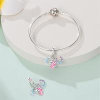 Encanto de Flamenco y Unicornio de Plata Esterlina 925 Joyería de Pulsera Original DIY para Mujeres - details 26