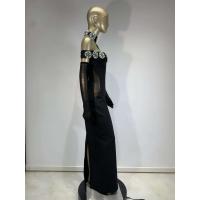 Verano vendaje 2025 mujeres celebridad Sexy Dias cristal negro Maxi vestido ceñido largo elegante vestido de fiesta de noche - details 2