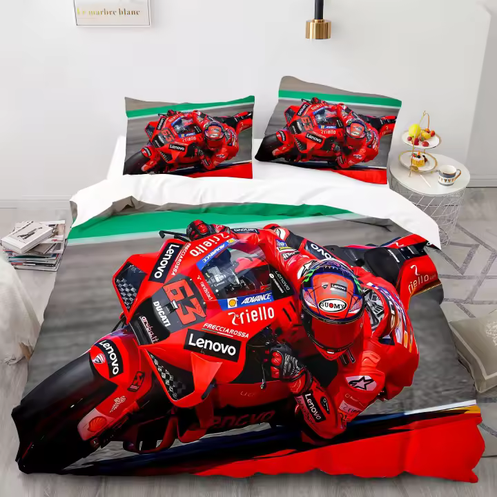 Juego de Ropa de Cama Marquez 93 Funda de Edredón, Fundas de Almohada, Ropa de Cama 3D para Cama Doble, Plena, Rey - 1